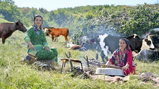 Nomadic Life in North of Iran & Cooking Bread and Lamb Stew