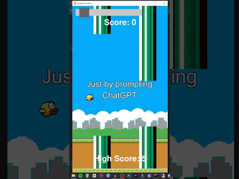 ChatGPT Made Flappy Bird in 2Mins! #chatgpt #aigame #flappybird