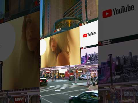 'hummingbird' is taking over Times Square 💛 SO COOL! thank you @YouTubeMusic!!! #countrymusic