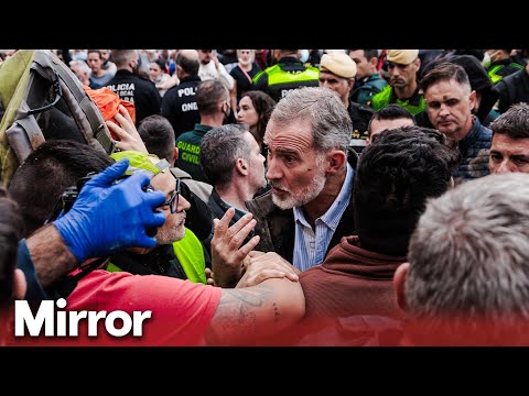 Angry flood survivors hurl mud and insults at Spain’s King Felipe VI