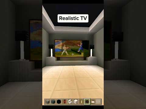 Realistic TV in Minecraft | #shorts #minecraft