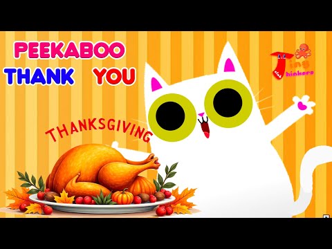 Peekaboo Thank You | Thanksgiving Song | Fun Nursery Rhymes for Kids | Tinny Thinkers Club