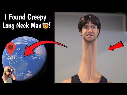 🤯 I Found Creepy Long Neck Man Caught On Google Maps and Google Earth!  #Googleearth