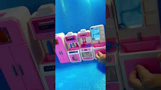 Mini kitchen cooking toys #asmr #toyunboxing #cutetoys #barbie #doll #minniekitchen #satisfying