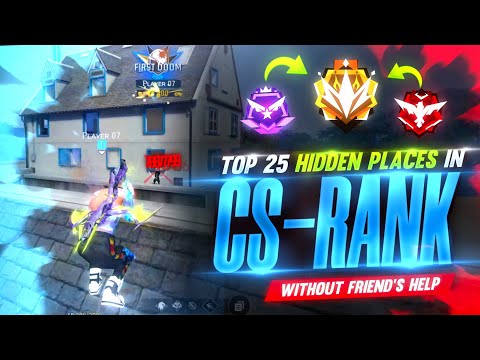 BEST HIDDEN PLACES IN CS RANK IN FREE FIRE | CS RANK PUSH TIPS AND TRICKS | Player 07