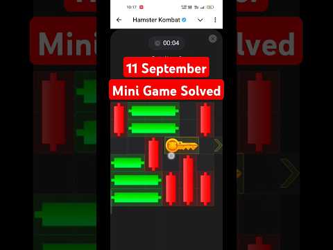 #11Sept Today Daily Mini Game | Hamster Kombat Daily Combo Card | hamster Cipher Code 11 September