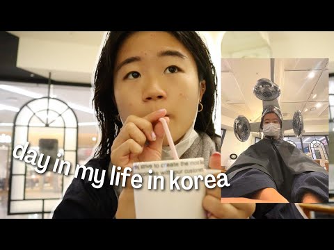 A DAY IN MY LIFE IN KOREA!! | getting my hair done, shopping haul, etc