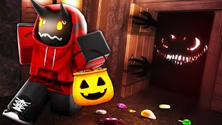 I Went TRICK or TREATING in Roblox DOORS FLOOR 2 HALLOWEEN...