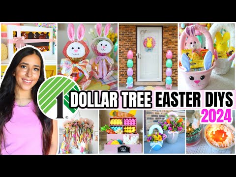 EASY Dollar Tree EASTER DIYS for 2024! 🐰 HIGH-END quick hacks (really!)