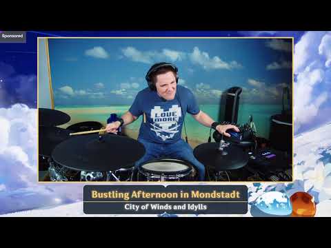 The8BitDrummer plays "Bustling Afternoon in Mondstadt" | Genshin Impact