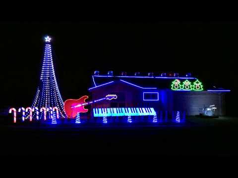 Cops Theme Song - Bad Boys (Inner Circle) Christmas Light Show 2014