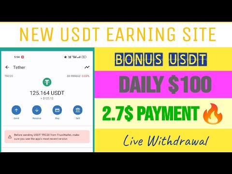 New Usdt Earning Site | Usdt Mining Site 2023 | Without Investment | Usdt Earning Website