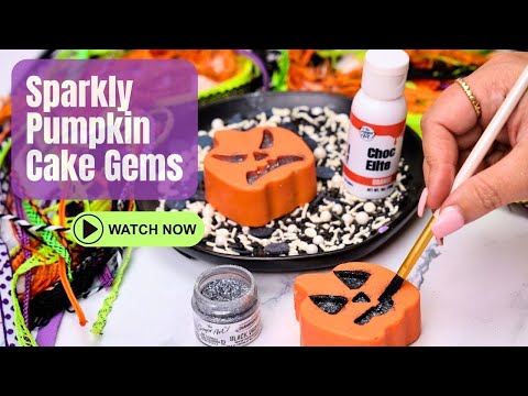 Sparkly Pumpkin Cake Gems