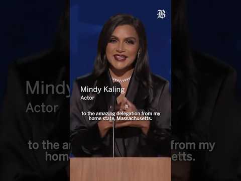 ‘Go Sox! Go Jayson Tatum! Ben Affleck, hang in there!’ Mindy Kaling shouts out her home state at DNC