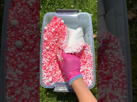 I Made a MUSHROOM CRUNCH Slime! 🍄❤️🤍 *CRUNCHY*