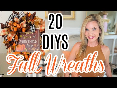 🍁WOW!!! 20 DIY FALL WREATHS GARLAND TREES + BOWS 🍁"I  Love Fall" ep 9 Olivia's Romantic Home DIY