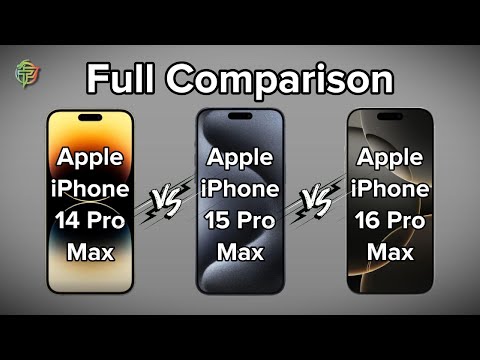 Apple iPhone 14 Pro Max Vs 15 Pro Max Vs 16 Pro Max | Full Comparison