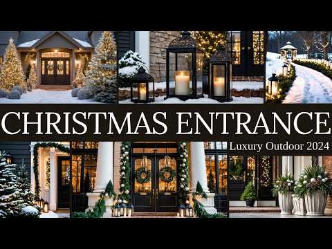 Elegant Outdoor Christmas Decor: Create a Timeless Holiday Entrance