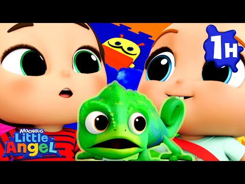 What Do Chameleons Eat? Sing With Me | Little Angel | Melody Time: Moonbug Kids Songs