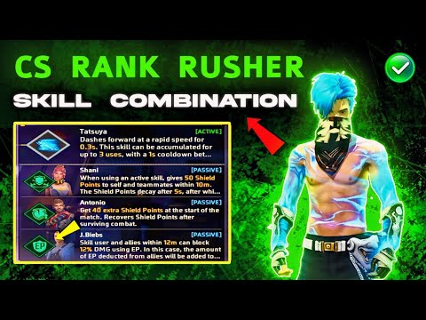 CS rank Combination for Rusher | Best character combination in free fire