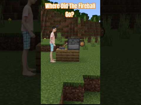 Where Did The Fire Ball Go? #trending #minecraft #memes #shorts