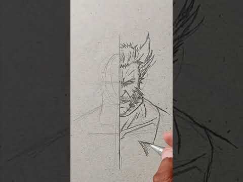 deadpool and Wolverine drawing #sketch #art #marvel #ytshots #shortsfeed #shorts #deadpool #drawing