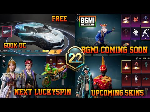 BUGATTI LUCKYSPIN | BGMI UNBAN SOON ? | NEXT LUCKYSPIN | UPCOMING ALL SKINS | RELEASE DATES | RP M22