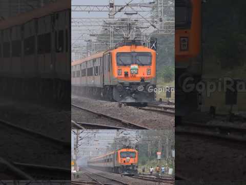 Amrit Bharat Livery HWH WAP5 Honks and Speed 🔥 #train #indianrailways #wap5 #railway #traingadi