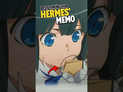 Perfect timing for Hestia to give Hermes’ memo #danmachiseason5 #danmachi