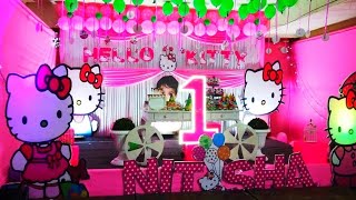 First Birthday Theme For Baby Girl | Hello Kitty Theme Decorations | Theme Birthday Party Decoration