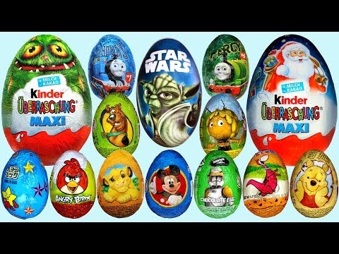 20 Surprise eggs, Kinder Maxi Маша и Медведь Kinder Surprise Mickey Mouse Surprise egg