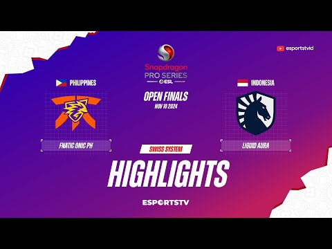 Team Liquid ID vs Fnatic ONIC PH HIGHLIGHTS Snapdragon Pro Series Season 6 | TLID VS FNOP ESPORTSTV