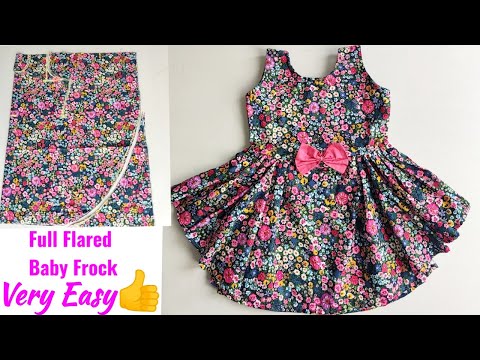 Full Flared Baby Frock Cutting and stitching Very Easy | Baby Frock cutting and stitching