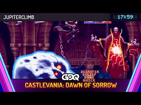 Castlevania: Dawn of Sorrow by JupiterClimb  in 17:59 - Disaster Relief Done Quick 2024