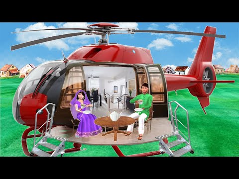 Helicopter House Home Tour Hindi Kahaniya Hindi Moral Stories New Funny Comedy Video