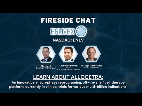 Enlivex (Nasdaq: ENLV) Fireside Chat: September 12, 2024