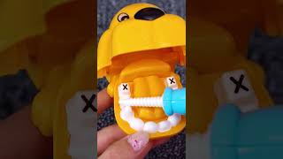 Satisfying Unboxing Cleaning Teeth Dental Set Toys ASMR 🐶 Natina Toys #toysunboxing #shorts