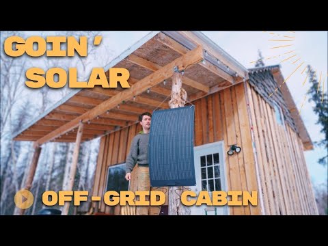 Testing My First Solar Panel And Power Station In Winter At Off-Grid Cabin | EcoFlow Delta 2