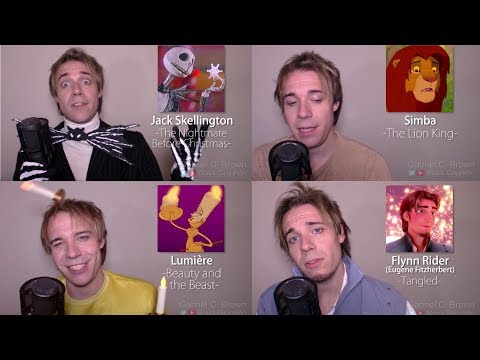 ONE GUY, 24 DISNEY VOICES (Simba, Aladdin, Olaf, Gaston)