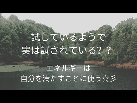 相手を試すことは、自分が試されているのと同じなので、エネルギーは自分を満たすことに使ってあげてください。