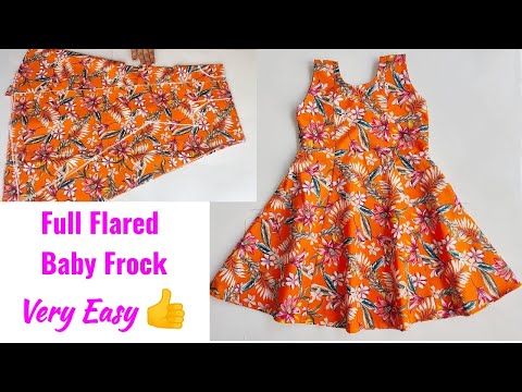 Flared 6 Panel Baby Frock cutting and stitching | Baby Frock cutting and stitching very Easy