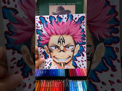 【呪術廻戦】宿儺をビーズアートを使ってリアルに描く(フル)🖌️🎨Drawing Sukuna from Jujutu Kaisen bead art#呪術廻戦 #渋谷事変 #虎杖悠仁 #宿儺