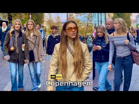 Busy Saturday in Downtown Copenhagen🇩🇰Denmark, 19 October 2024, Walking Tour, 4K HRD