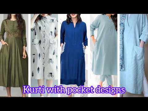 Kurti with pocket designs|Stylish kurti with pocket designs|Dress designing