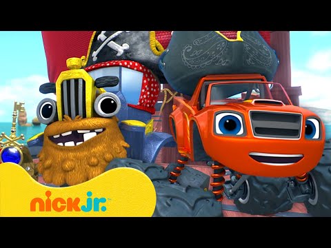 Blaze Joins a Pirate Crew! 🏴‍☠️ Blaze and the Monster Machines | Nick Jr.