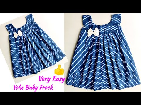 Very Easy Yoke Baby Frock cutting and stitching| Baby Frock cutting and stitching