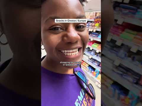 Shopping for snacks in Greece 🇬🇷 EU (black girl #livingabroad )