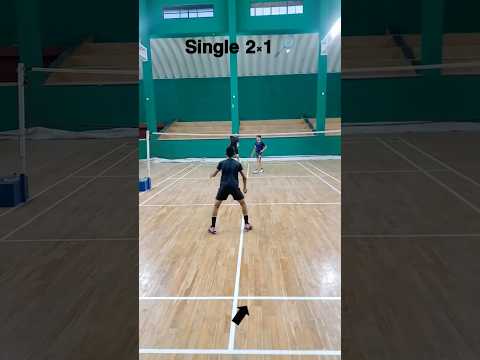 single 2×1 match 🏸#badminton #ytshorts #subscribe