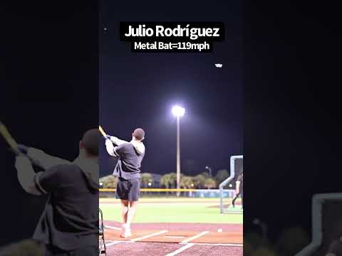 MLB ALL STAR JULIO RODRIGUEZ DELETES A BASEBALL #baseball #baseballlifestyle #baseballplayer