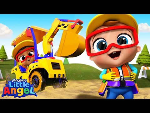 Construction Site Shapes & Colors 🚧🔴🟠 | Learn and Build! |  Nursery Rhymes for Kids